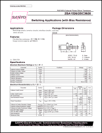 2SA1526 datasheet: PNP transistor for switching applications (with bias resistance) 2SA1526