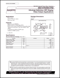 2SC3782 datasheet: NPN transistor for ultrahigh-definition CRT display video output applications 2SC3782
