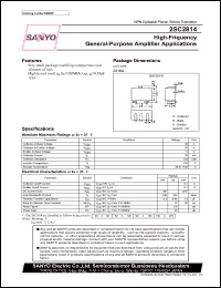 2SC2814 datasheet: NPN transistor for high-frequency general-purpose amplifier applications 2SC2814
