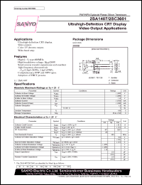 2SA1407 datasheet: PNP transistor for CRT display video output applications 2SA1407