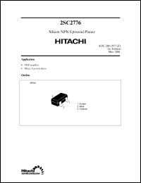 2SC2776 datasheet: NPN transistor for VHF amplifier, mixer and local oscillator 2SC2776