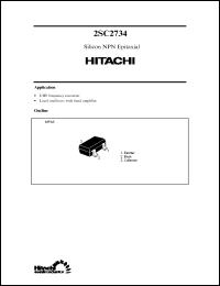 2SC2734 datasheet: NPN transictor for UHF frequency converter, local oscillator, wide band amplifier 2SC2734