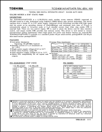 TC554001AF-85V datasheet: 524, 288 words x 8 bit static RAM, access time 85ns TC554001AF-85V