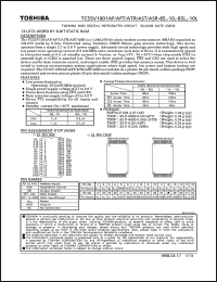 TC55V1001AFT-10 datasheet: 131,072-word by 8 bit static RAM, access time 100ns TC55V1001AFT-10