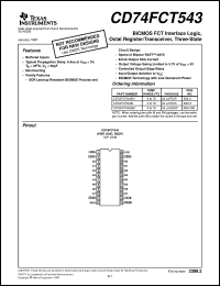 CD74FCT543M96 datasheet:  BICMOS FCT INTERFACE LOGIC OCTAL NON-INVERTING REGISTERS/TRANSCEIVERS WITH 3-STATE OUTPUTS CD74FCT543M96