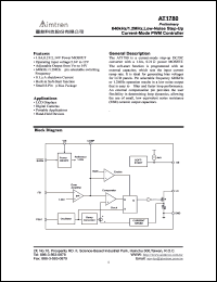 AT1780 datasheet:  640kHz/1.2MHz, low-noise step-up current-mode PWM controller AT1780