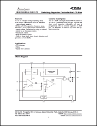 AT1380A datasheet: Marking AT1380AS, Switching regulator controller for LCD bias AT1380A
