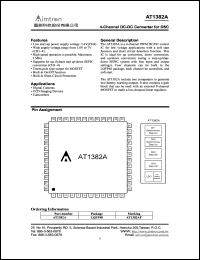 AT1382A datasheet: Marking AT1382AF, 4-channel DC-DC controller for DSC AT1382A