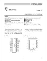 NT68P81 datasheet: USB keyboard micro-controller NT68P81