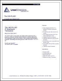 LND-PLL901 datasheet: If quadrture tranceiver LND-PLL901