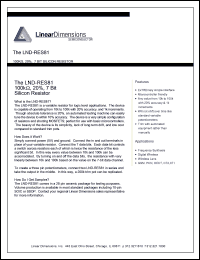 LND-REC81 datasheet: 100kOhm, 20%, 7 bit silicon resistor LND-REC81