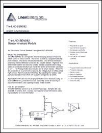 LND-SENS92 datasheet: Sensor analysis module LND-SENS92