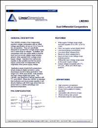 LND393 datasheet: Dual differential comparator. LND393