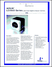 LD3541PGK-011 datasheet: Low-cost digital linescan camera. CameraLink. Number of pixels 512. 40 MHz. LD3541PGK-011