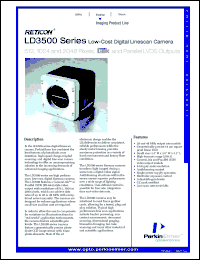 LD3521PGL-011 datasheet: Low-cost digital linescan camera. Parallel LVDS(RS-644). Number of pixels 512. 20 MHz. LD3521PGL-011