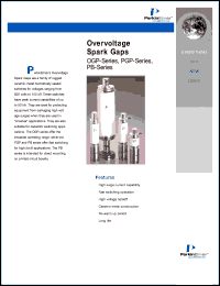 PB-23 datasheet: Overvoltage spark gap. Static breakdown voltage range (min-max) 0.5-5 kV. PB-23