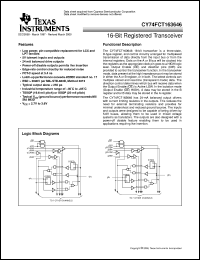 CY74FCT163646CPVCT datasheet:  16-BIT BUS TRANSCEIVERS AND REGISTERS WITH 3-STATE OUTPUTS CY74FCT163646CPVCT