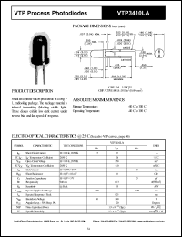 VTP3410LA datasheet: Process photodiodes VTP3410LA