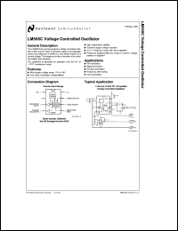 LM566CN datasheet: Voltage controlled oscillator LM566CN