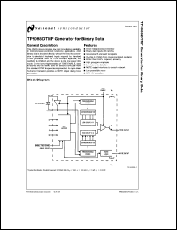 TP5088N datasheet: DTMF generator for binary data TP5088N