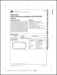 5962-9450202QXA datasheet: 16-Bit Transceivers and Registers with TRI-STATE Outputs 5962-9450202QXA