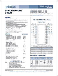 MT48LC16M8A2TG-7E datasheet: 8 Meg x 4 x 4banks, PC133, CL=2 SDRAM MT48LC16M8A2TG-7E