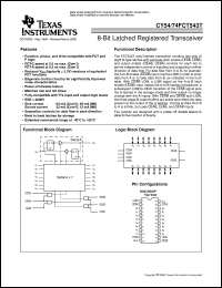 CY74FCT543CTSOCT datasheet:  OCTAL REGISTERED TRANSCEIVERS WITH 3-STATE OUTPUTS CY74FCT543CTSOCT