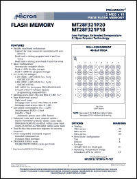 MT28F321P20FG-80T datasheet: 2Meg x 16 page flash memory MT28F321P20FG-80T