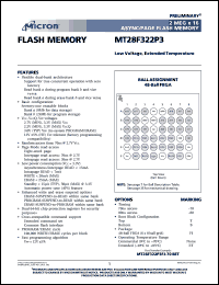 MT28F322P3FJ-70B datasheet: 2Meg x 16 async/page/burst flash memory MT28F322P3FJ-70B