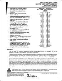 SN74LVT16646DGGR datasheet:  3.3-V ABT 16-BIT BUS TRANSCEIVERS WITH 3-STATE OUTPUTS SN74LVT16646DGGR