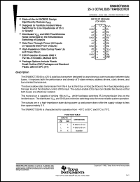 SN64BCT25245DWR datasheet:  OCTAL 25-OHM BUS TRANSCEIVERS SN64BCT25245DWR