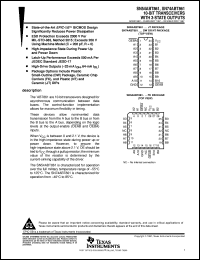 SN74ABT861DW datasheet:  10-BIT TRANSCEIVERS WITH 3-STATE OUTPUTS SN74ABT861DW
