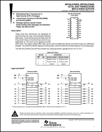 SN74ALS1640AN datasheet:  OCTAL BUS TRANSCEIVERS WITH 3-STATE OUTPUTS SN74ALS1640AN