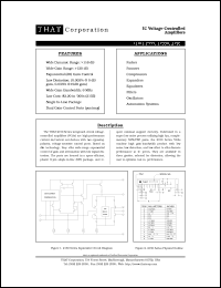 THAT2150A datasheet: IC voltage-controlled amplifier THAT2150A