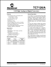 TC7126ARCPL datasheet: 3-1/2 digit analog-to-digital converters TC7126ARCPL