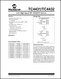 TC4431EPA datasheet: 1.5A high-speed 30V MOSFET driver TC4431EPA