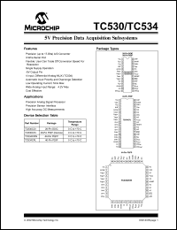 TC534CPL datasheet: 5V precision data acquisition subsystems TC534CPL