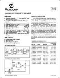 TC4429CAT datasheet: 6A high-speed MOSFET driver inverting TC4429CAT