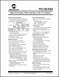 PIC18C658-I/L datasheet: Bits number of 8 Memory type OTP Frequency clock 40 MHz Memory size 16 K-bit 8-bit CMOS EPROM MCU, 16K OTP PROM, 1536 bytes RAM (IND TEMP, PLCC) PIC18C658-I/L