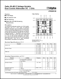 AT002N5-00 datasheet: GaAs 50 dB IC voltage variable dual control attenuator DC-3 GHz AT002N5-00