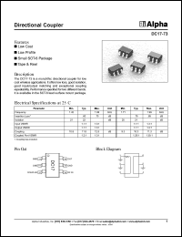 DC17-73 datasheet: Directional coupler DC17-73