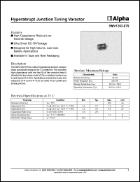 SMV1263-079 datasheet: Hyperabrupt junction tuning varactor SMV1263-079