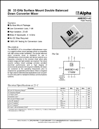 AM028D1-A2 datasheet: 26-33 GHz GaAs surface mount double balanced down converter mixer AM028D1-A2
