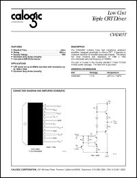 CVA2405T datasheet: Low cost triple CRT driver CVA2405T