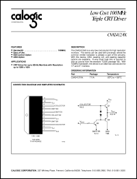 CVA2412TAX datasheet: Low cost 100MHz triple CRT driver CVA2412TAX