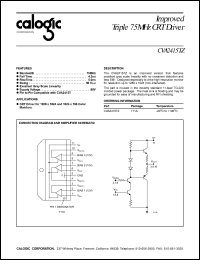 CVA2415TZ datasheet: Improved triple 75MHz CRT driver CVA2415TZ