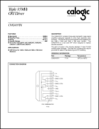 CVA2419TX datasheet: Triple 85MHz CRT driver CVA2419TX