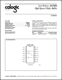 CVA4401 datasheet: Low power, 400 MHz high speed triple buffer CVA4401