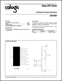 CVA1405T datasheet: Triple CRT driver CVA1405T