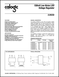 CLM5205M-2.85 datasheet: 2.85 V, 150 mA low noise LDO voltage regulator CLM5205M-2.85